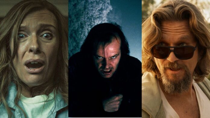 Hereditary (2018), The Shining (1980), The Big Lebowski (1998) (Image: A24, Warner Bros., PolyGram Filmed Entertainment) Hereditary (2018), The Shining (1980), The Big Lebowski (1998) (Image: A24, Warner Bros., PolyGram Filmed Entertainment)