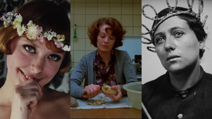 Daisies (1966), Jeanne Dielman, 23 quai du Commerce, 1080 Bruxelles (1975), The Passion Of Joan Of Arc (1928) (Image: Filmové studio Barrandov, Olympic Films, Société Générale des Films) Daisies (1966), Jeanne Dielman, 23 quai du Commerce, 1080 Bruxelles (1975), The Passion Of Joan Of Arc (1928) (Image: Filmové studio Barrandov, Olympic Films, Société Générale des Films)