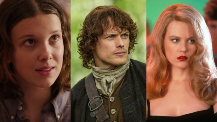 Millie Bobby Brown, Sam Heughan, Nicole Kidman (Image: Netflix, Starz, Warner Bros.) Millie Bobby Brown, Sam Heughan, Nicole Kidman (Image: Netflix, Starz, Warner Bros.)