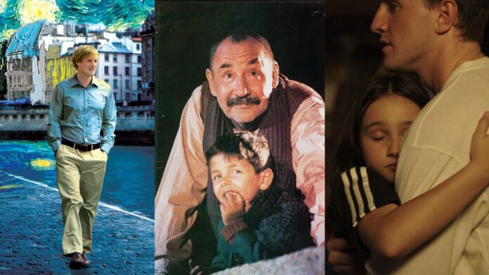 Midnight In Paris (2011), Cinema Paradiso (1988), Aftersun (2022) (Image: Sony Pictures Releasing, Titanus, A24)