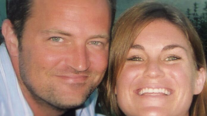 Matthew Perry with his sister