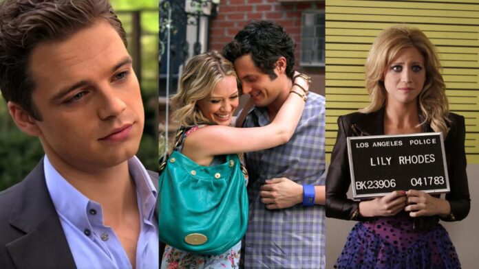 Sebastian Stan, Hillary Duff, Penn Badgley, and Brittany Snow in Gossip Girl (Image: The CW) Sebastian Stan, Hillary Duff, Penn Badgley, and Brittany Snow in Gossip Girl (Image: The CW)