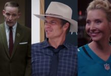 Top 10 Actors Who Appeared In ‘The Good Place’ You Forgot About Marc Evan Jackson, Timothy Olyphant, Lisa Kudrow in The Good Place (Image: NBC)