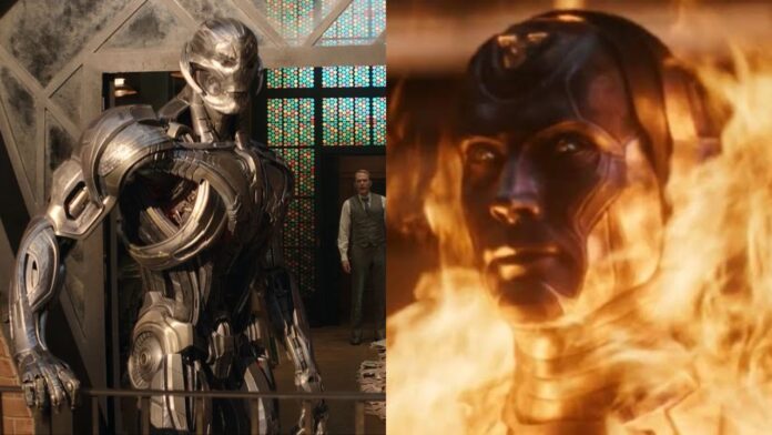 Ultron and Human Torch in 'Visionquest' (Image: Marvel)